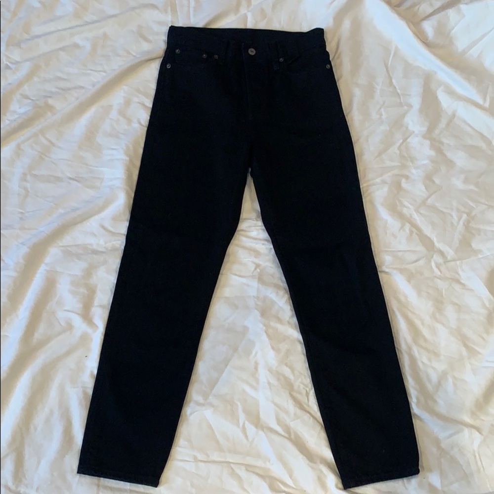 levi’s super black high rise jeans